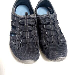 Skechers Womens 10 Raggae Fest Sandal Sneaker Outdoor Pull On Comfort Gray/Black